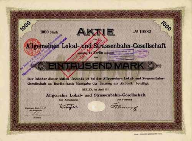 Alte deutsche Regierungspapierurkunde mit gedrucktem Text und handgeschriebenen Zahlen.